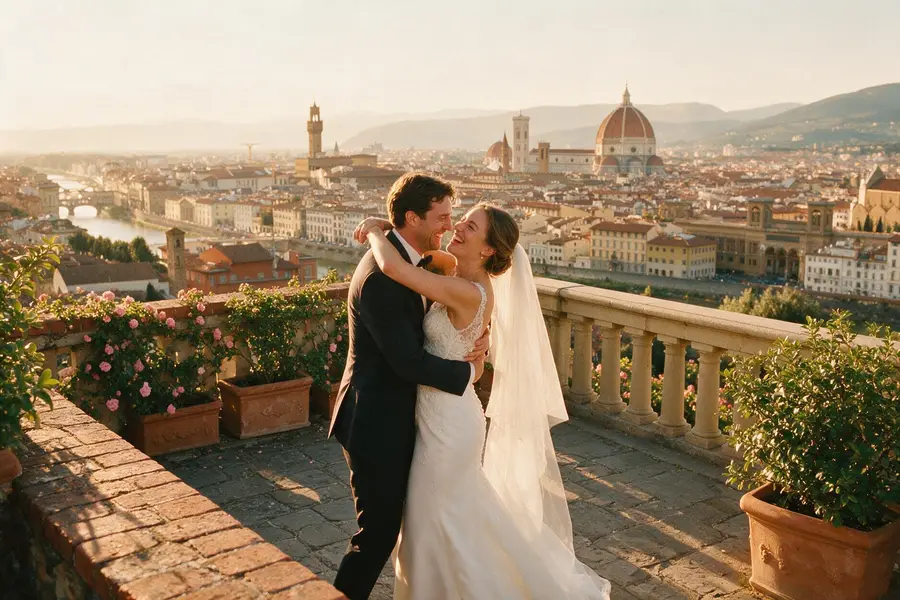 Wedding couple in Firenze, Toscana