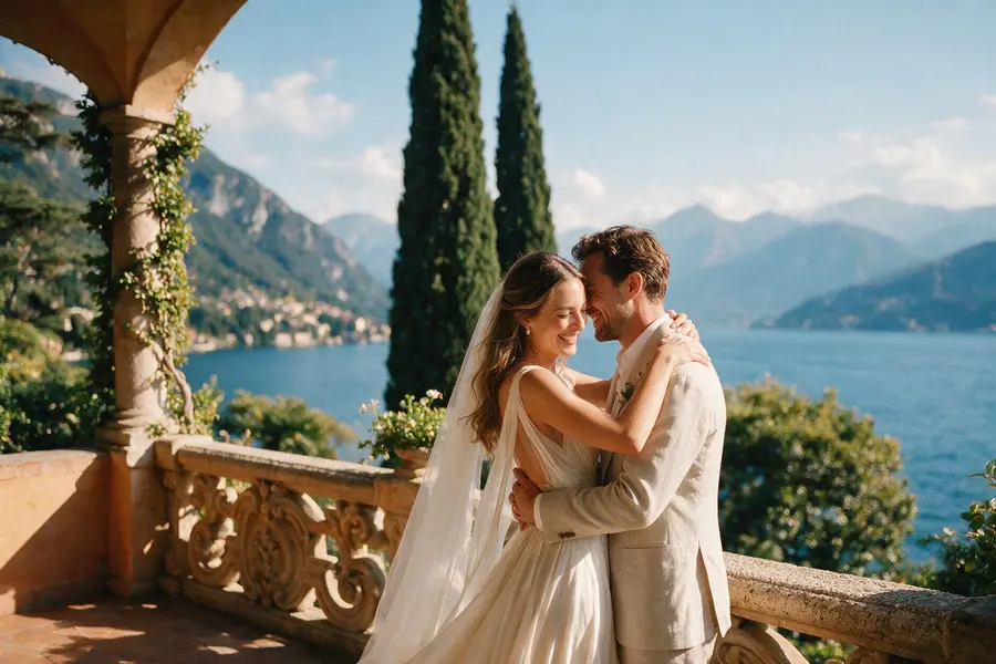 Wedding couple in Lago di Como, Lombardia
